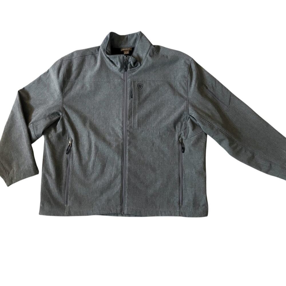 Ariat Gray Soft Shell Insulated Full-Zip Coat Mens Size 3XL